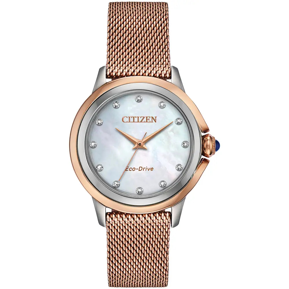 Citizen-<BR>Ceci Diamond Rose Mesh<BR/>(EM0796-75D)