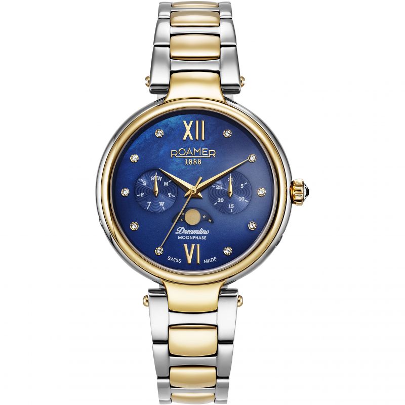 Roamer-<BR>Dreamline Moonphase Blue Dial<BR/>(858801 48 49 50)