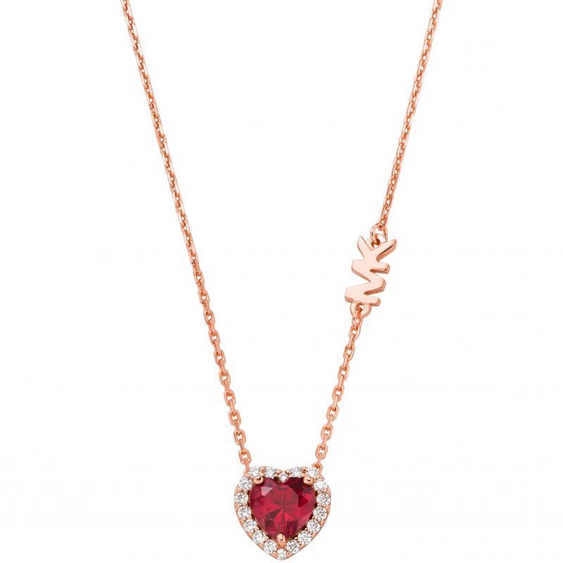 Michael Kors Jewellery-<BR>Michael Kors<BR/>Red Heart Crystal Necklace