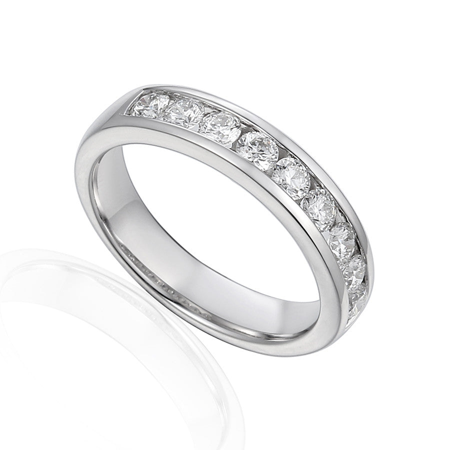 CLASSIC CHANNEL SET DIAMOND ETERNITY OR WEDDING RING-Plain Wedding Band-Design Centre Jewellery