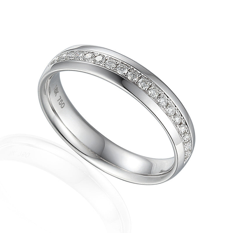 DIAMOND SET ETERNITY OR WEDDING RING-Plain Wedding Band-Design Centre Jewellery