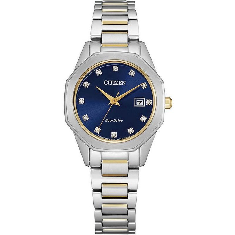 Citizen-<BR>Corso Silhouette Diamond Blue <BR/>(EW2584-53L)