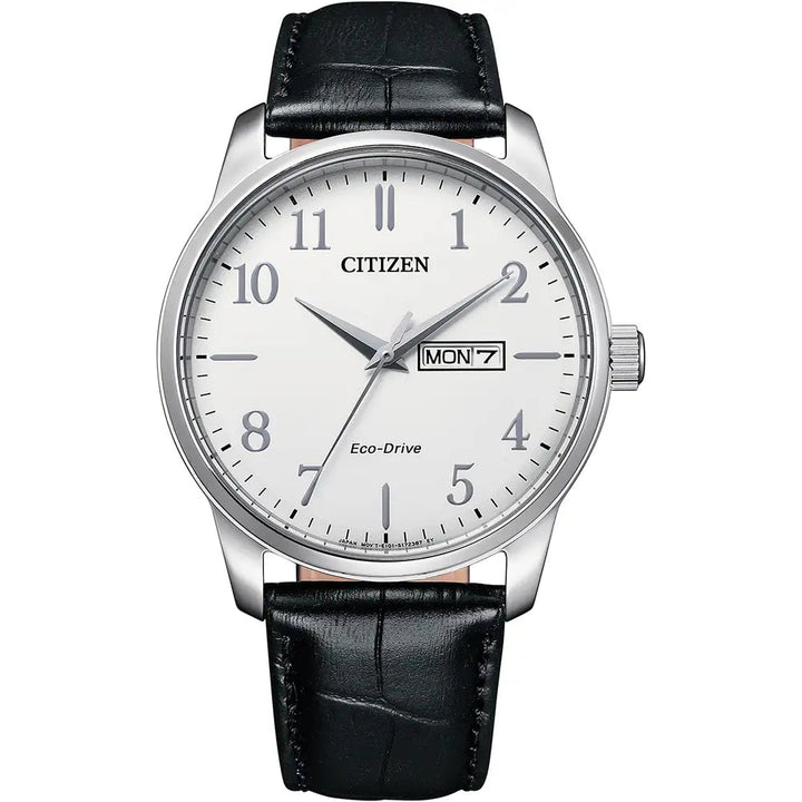 Citizen-<BR>Eco-Drive Black Leather<BR/>(BM8550-14A)