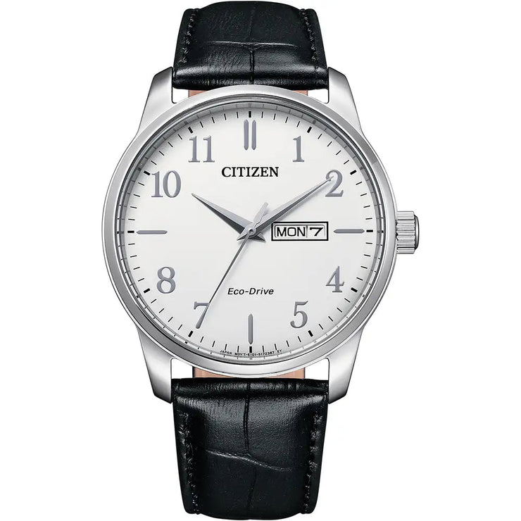 <BR>Eco-Drive Black Leather<BR/>(BM8550-14A)