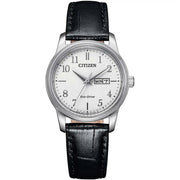 <BR>Eco-Drive Black Leather<BR/>(EW3261-06A)