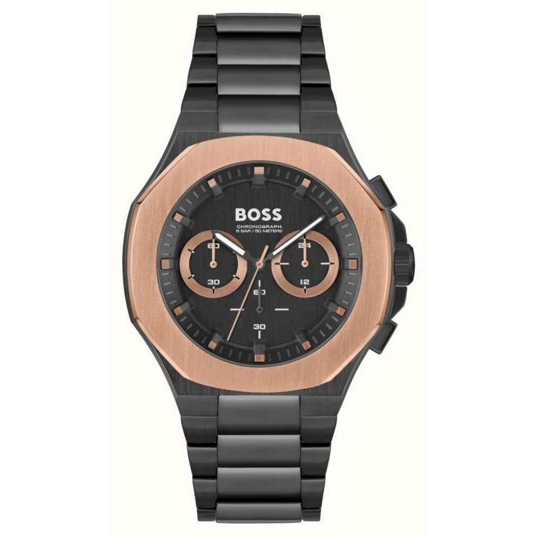 <BR>GQ Taper Black Chronograph<BR/>(1514090)-Boss-Design Centre Jewellery