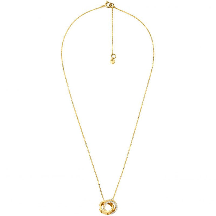 Michael Kors Jewellery-<BR>Gold Plated Interlocking Necklace<BR/>(MKC1554AN710)