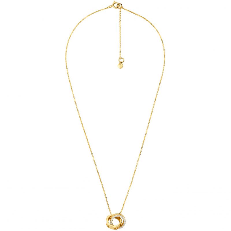 Michael Kors Jewellery-<BR>Gold Plated Interlocking Necklace<BR/>(MKC1554AN710)