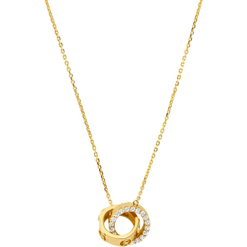 Michael Kors Jewellery-<BR>Gold Plated Interlocking Necklace<BR/>(MKC1554AN710)