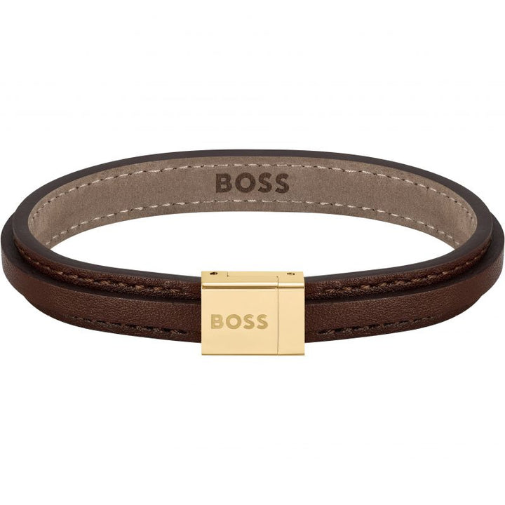 Boss-<BR>Grover Leather Bracelet<BR/>(1580329M)