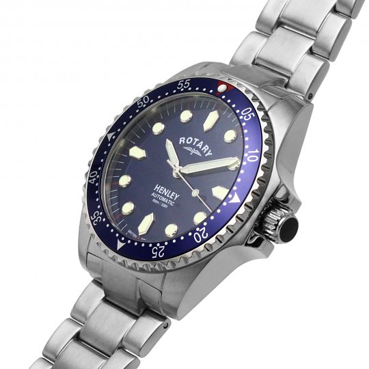 <BR>Henley Automatic Blue<BR/>(GB05136/05)-Rotary-Design Centre Jewellery