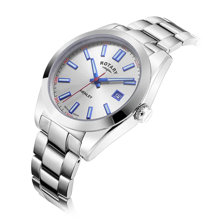 Mens silver sales rotary watch