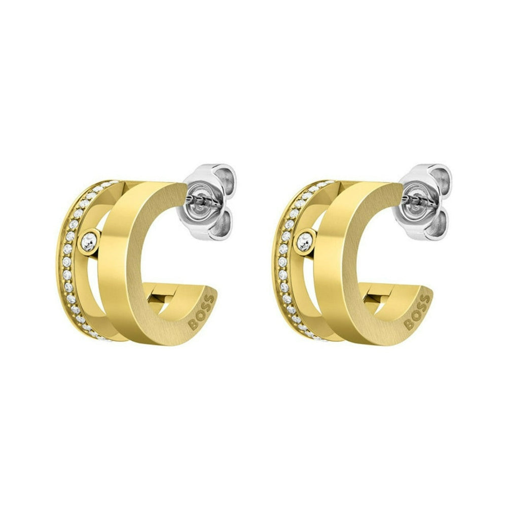 Boss-<BR>Lyssa Gold Stud Earrings<BR/>(1580346)