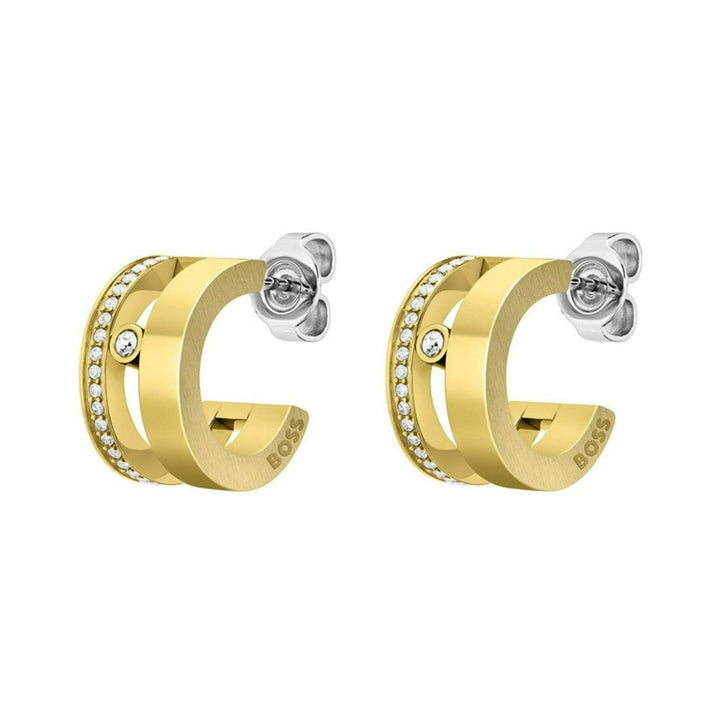 Boss-<BR>Lyssa Gold Stud Earrings<BR/>(1580346)