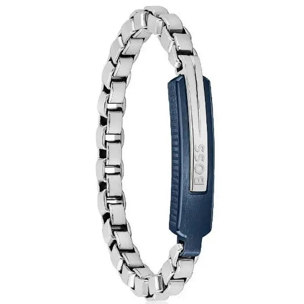 Boss-<BR>Orlado Blue and Steel Bracelet<BR/>(1580359M)