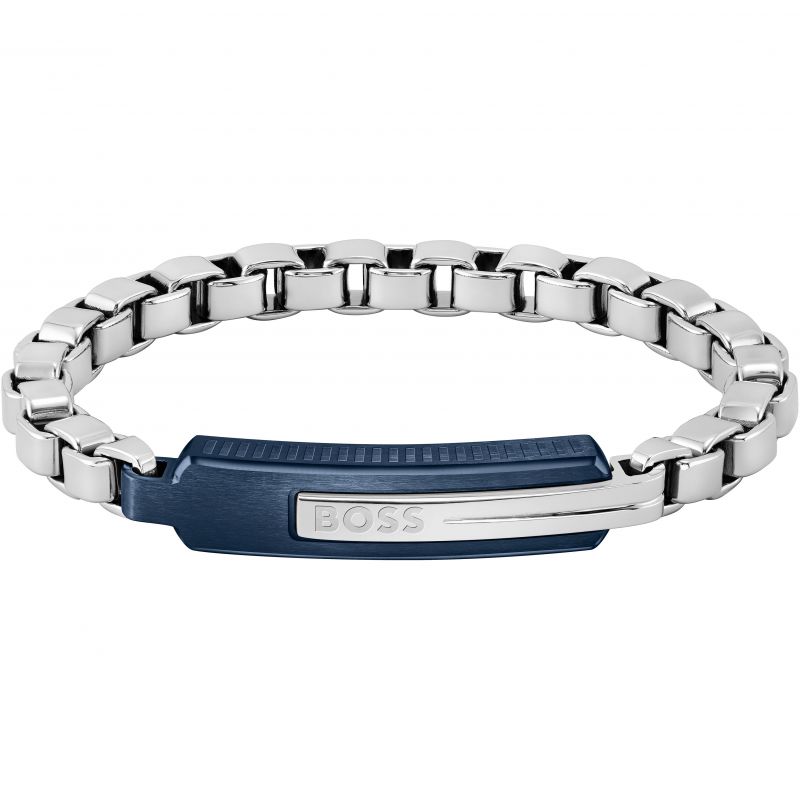 Boss-<BR>Orlado Blue and Steel Bracelet<BR/>(1580359M)