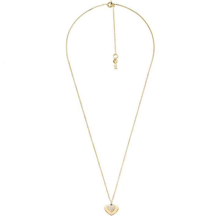 Michael Kors Jewellery-<BR>Plated Heart and Pave Pendant<BR/>(MKC1120AN710)