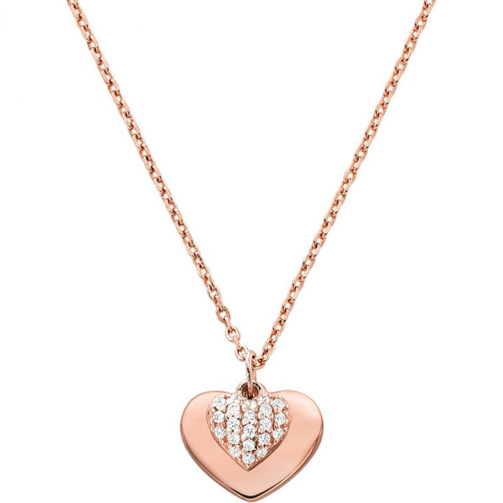 Michael Kors Jewellery-<BR>Plated Heart and Pave Pendant<BR/>(MKC1120AN710)
