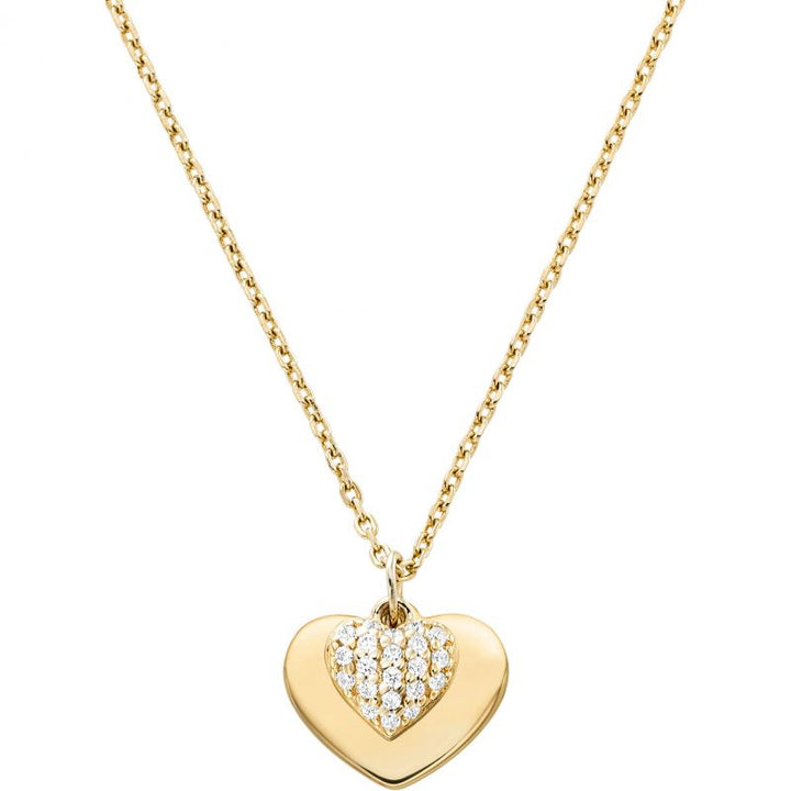 Michael Kors Jewellery-<BR>Plated Heart and Pave Pendant<BR/>(MKC1120AN710)