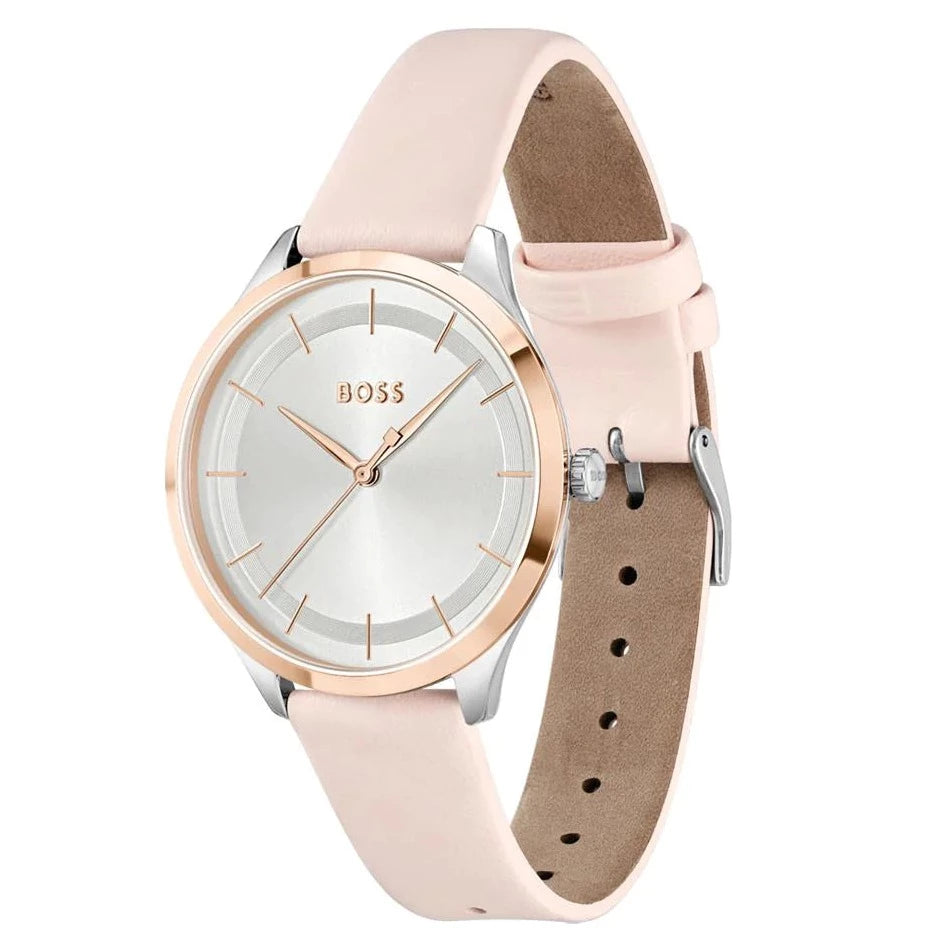 Hugo boss ladies watch 2025 leather strap