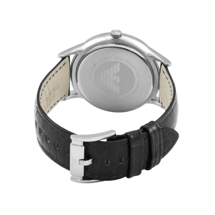 Emporio Armani-<BR>Renato Black Leather<BR/>(AR2411)