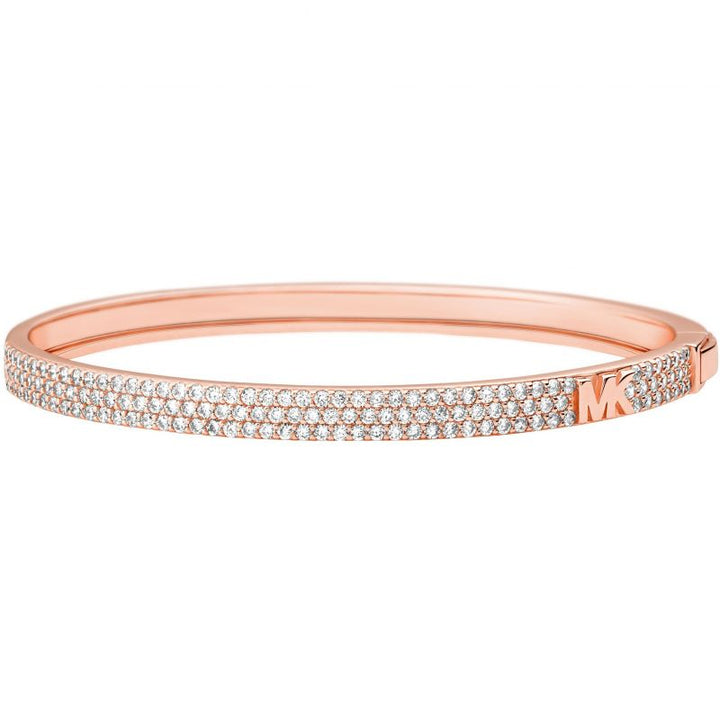 Michael Kors Jewellery-<BR>Rose Gold Premium Crystal Bangle<BR/>(MKC1551AN791)