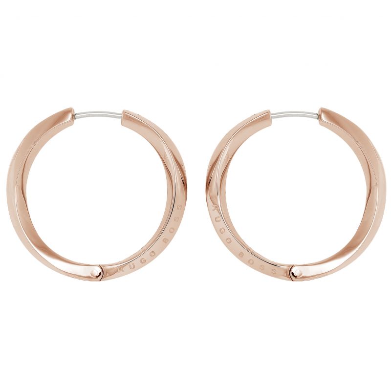 Boss-<BR>Signature Rose Hoop Earrings<BR/>(1580163)