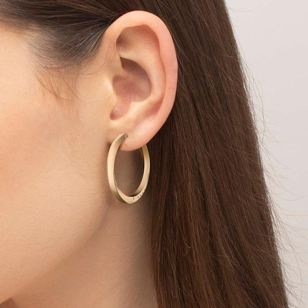 Boss-<BR>Signature Rose Hoop Earrings<BR/>(1580163)