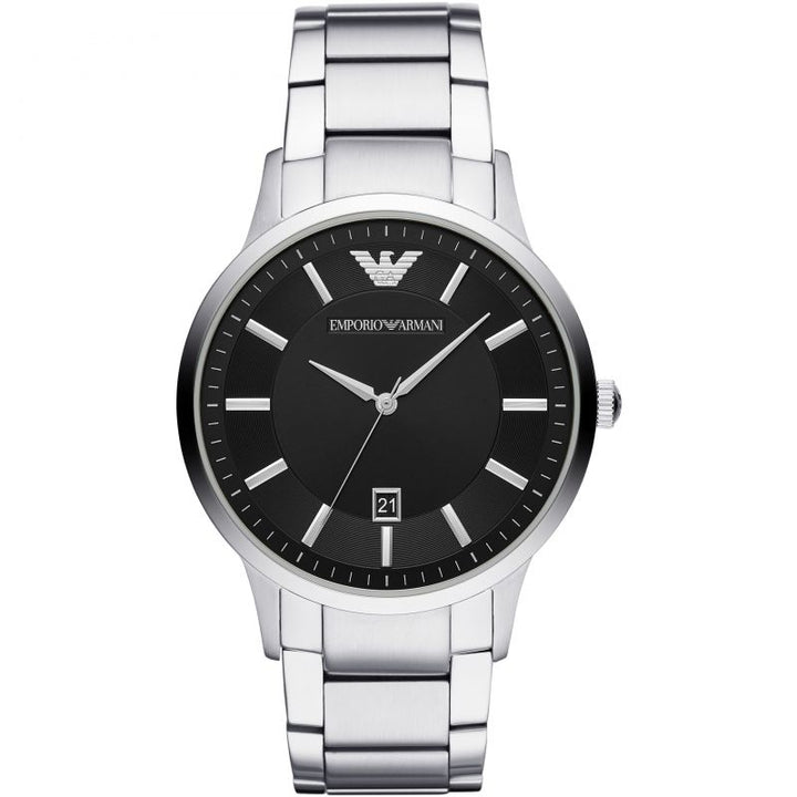 Emporio Armani-<BR>Three-Hand Date Stainless Steel<BR/> (AR11181)