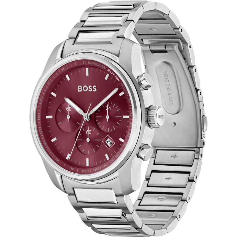 Boss Trace Red Dial (1514004) – Design Centre Jewellery