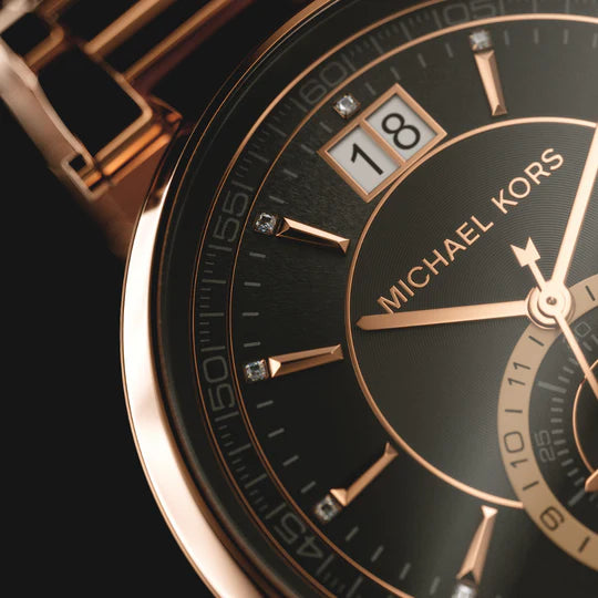 Michael Kors Mens Dylan Black Rubber MK8761 Design Centre